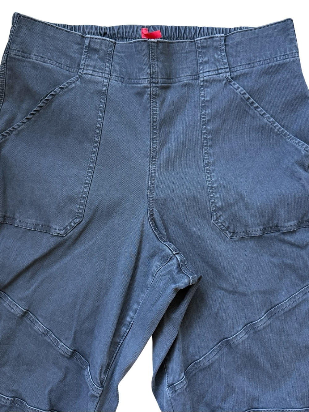 SPANX Plus Size Stretch Twill Utility Jogger Pants Gray Tapered Cargo 1X Travel - Picture 5 of 16